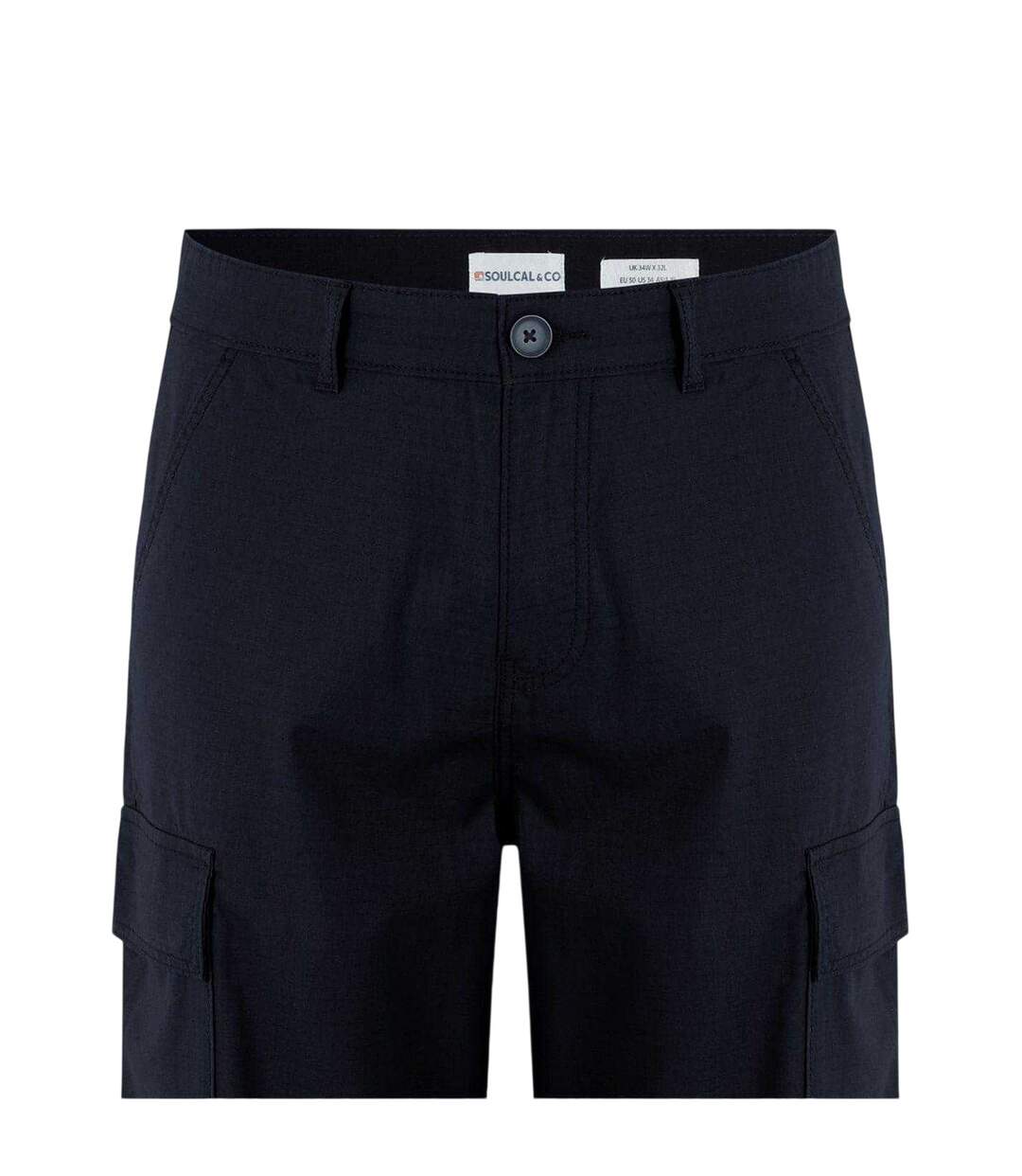 Pantalon À Poches Motif/style Uni Homme Noir SoulCal-4