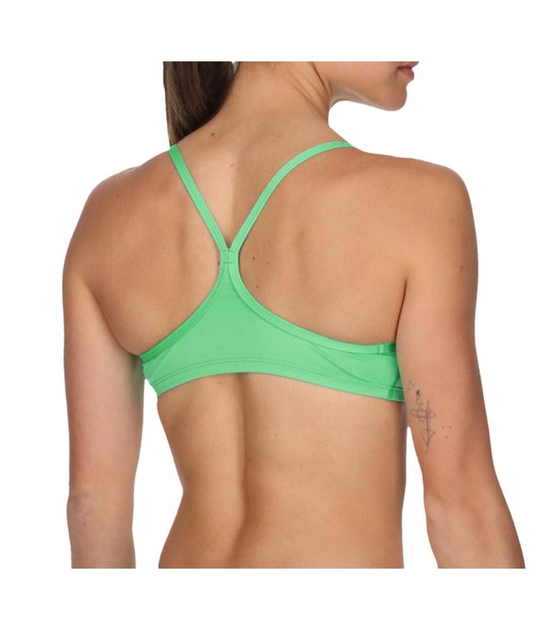 Haut de maillot de bain Vert Femme Nike Racerback - M-2