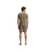 Mens Waffle Knit T-shirt Brown Boss-3