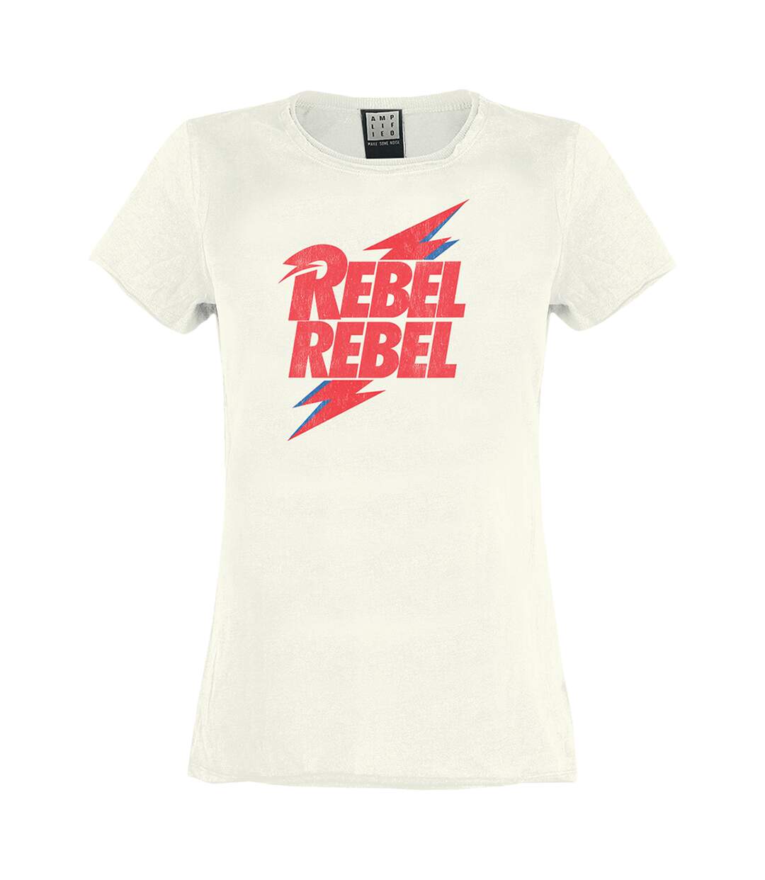 Robe T-shirt Rebel Rebel Femme Vieux Blanc Amplified-1