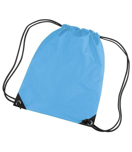 Bagbase Premium Gymsac Water Resistant Bag (11 Liters) (Pack of 2) (Surf Blue) (One Size) - UTBC4326