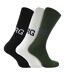 3 Pack Core Sport Ribbbed Top Crew Socks for Men-1