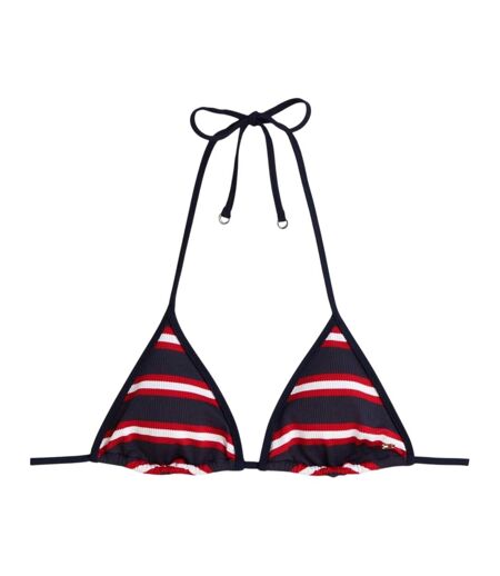 Haut De Maillot De Bain Motif/style À Rayures Femme Bleu Marine Tommy Hilfiger