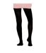 Steven - 1 Paire Femme Collant Laine Merino Doublure Polaire Noire-1