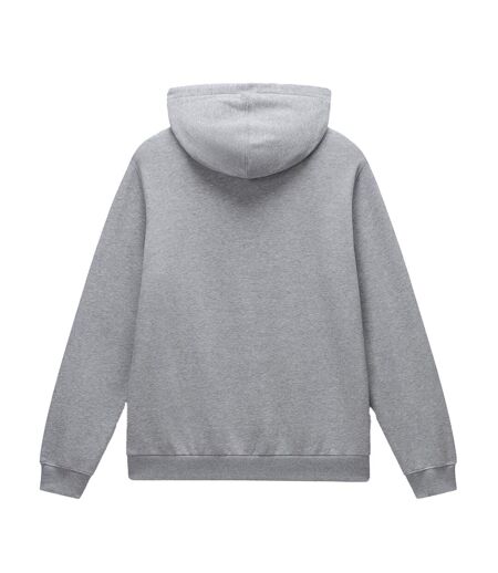 Sweat À Capuche Motif/style Logo Homme Gris Chiné Napapijri