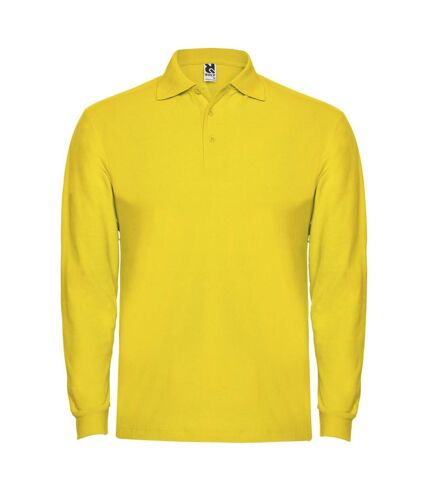 Roly Mens Estrella Long-Sleeved Polo Shirt (Yellow)