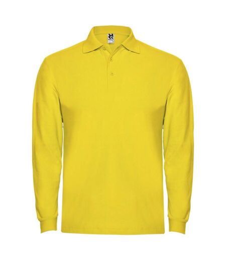 Roly Mens Estrella Long-Sleeved Polo Shirt (Yellow)