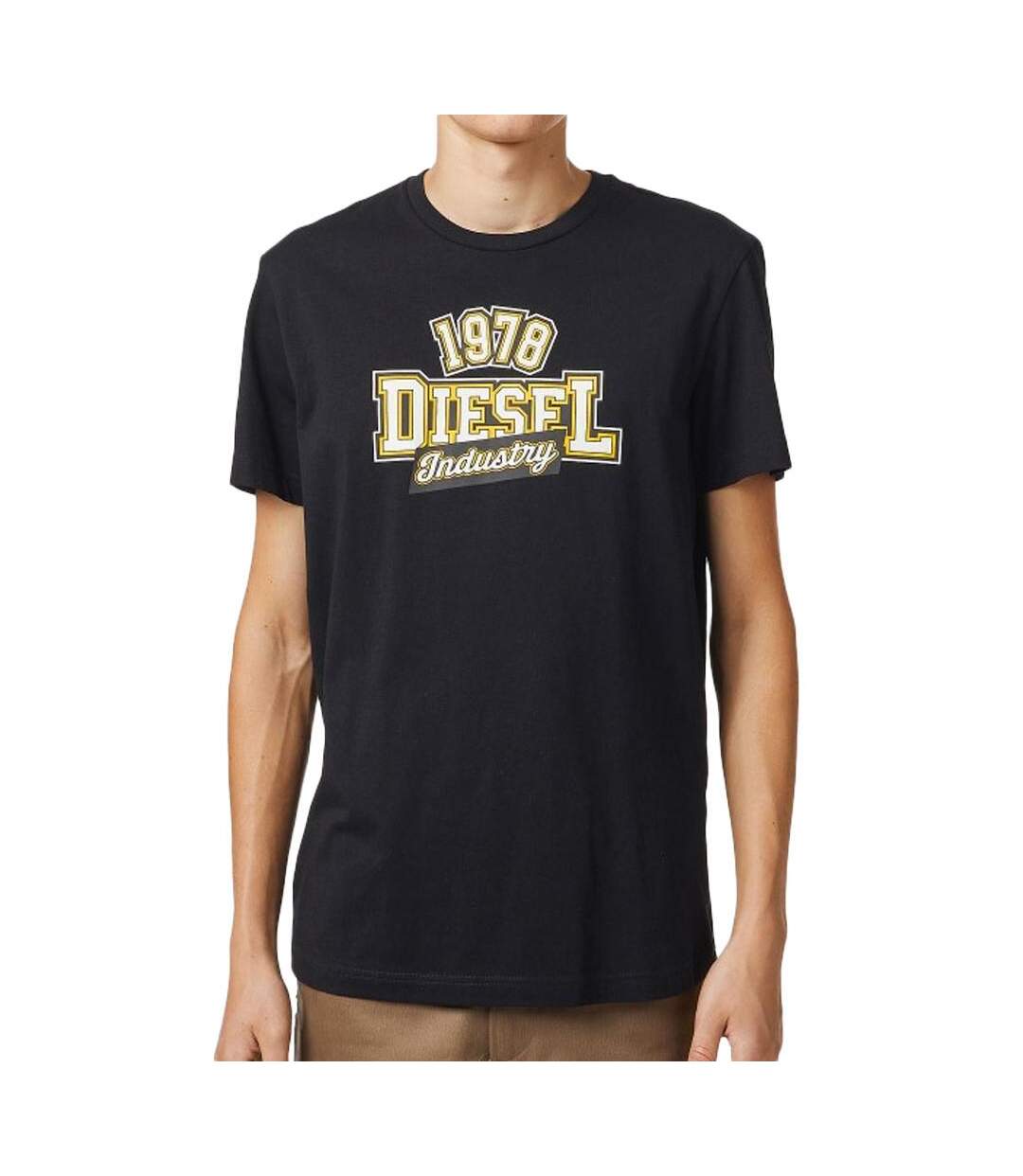 T-shirt Noir Homme Diesel Diegos A03365 - S-1