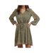Robe imprimée kaki femme vila viadeline-1