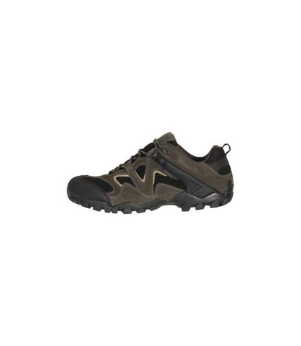 Mountain Warehouse Mens Curlews Waterproof Suede Walking Shoes (Khaki) - UTMW142