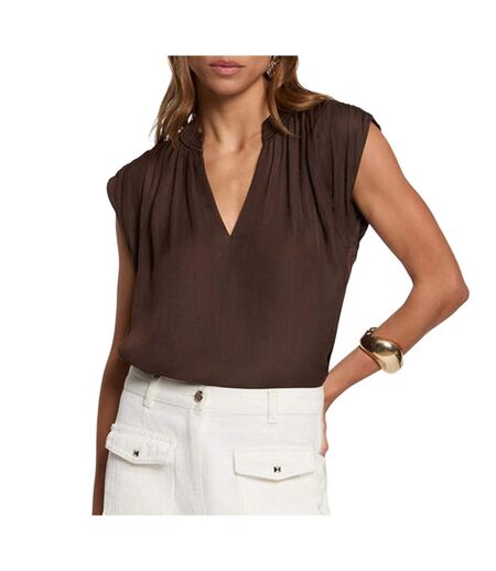 Blouse marron femme oroove