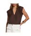 Blouse marron femme oroove-1