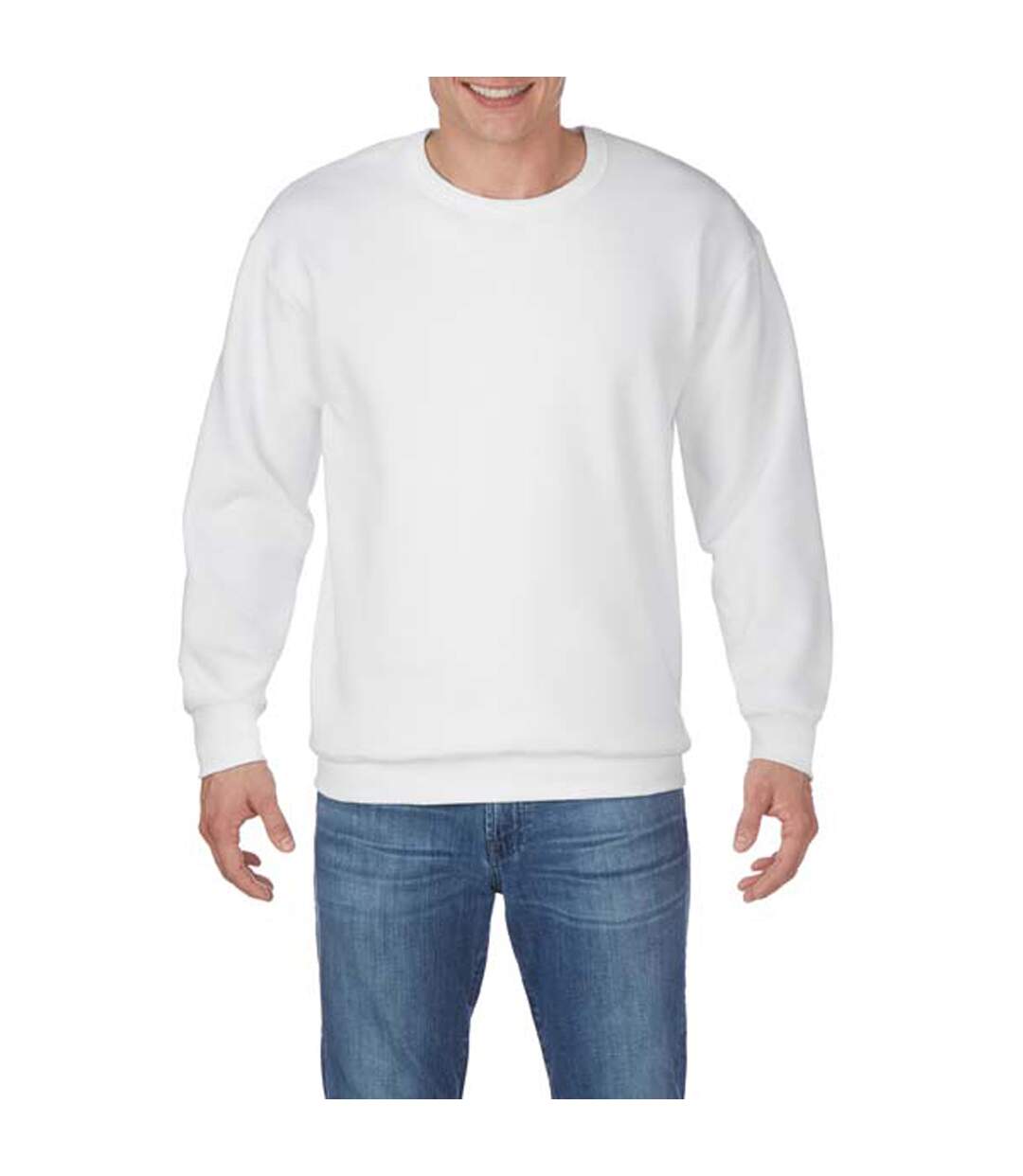 Gildan Mens Hammer Crew Sweatshirt (White)