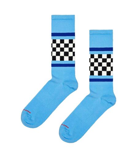 1 Pack Checked Stripe Sneaker Socks for Men and Women
