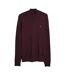 Mens Zip Neck Sweater Top Burgundy Farah-1