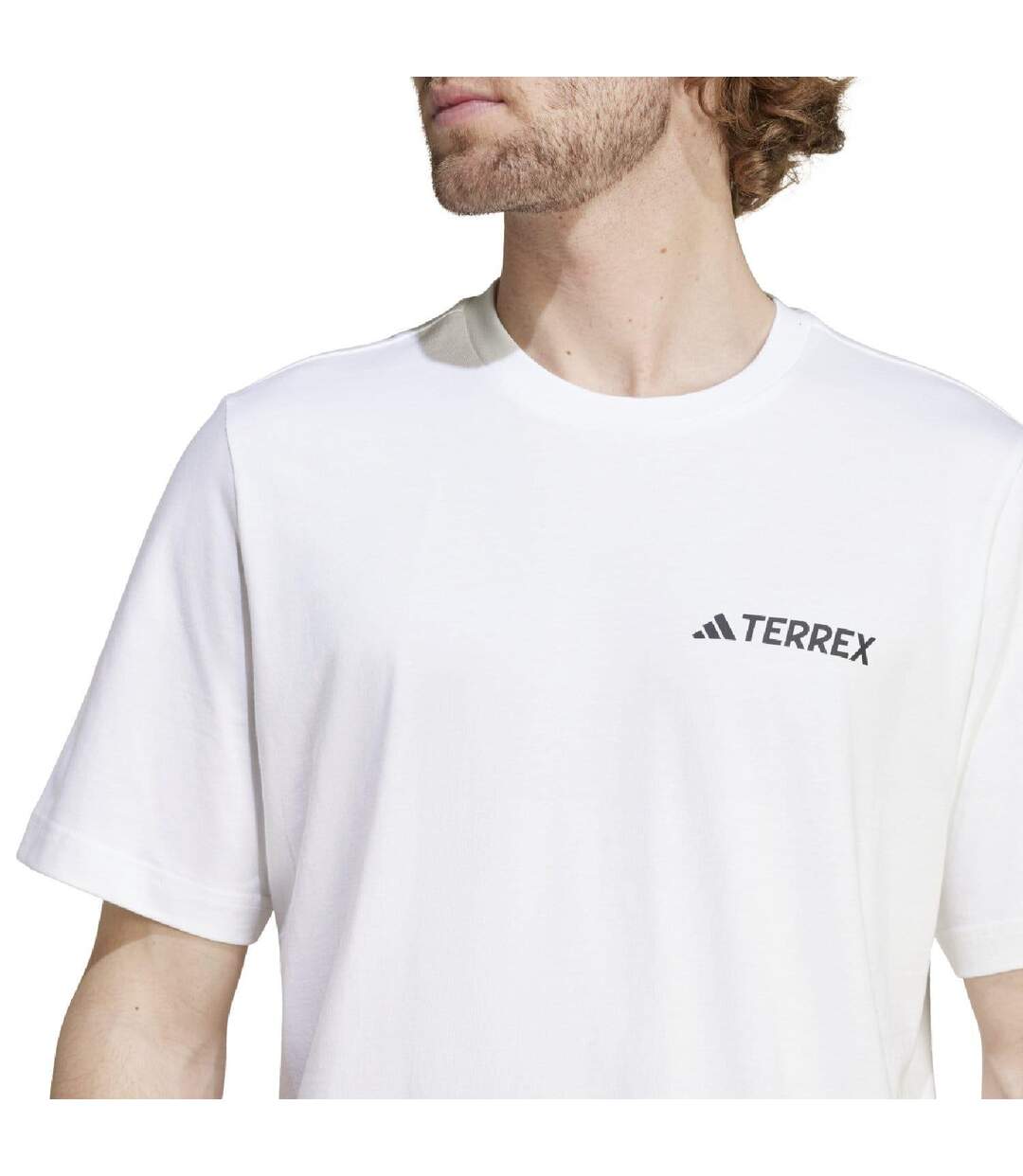 T-shirt Motif/style Graphique Terrex Mountain Homme Blanc Adidas-2