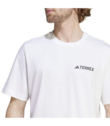 T-shirt Motif/style Graphique Terrex Mountain Homme Blanc Adidas