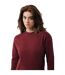 Unisex adult etosha recycled cotton lightweight sweatshirt burgundy Iqoniq-4