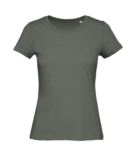 Womens/ladies organic t-shirt millennial khaki B&C