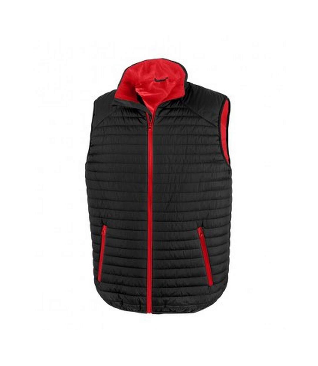 Genuine recycled veste sans manches adulte noir / rouge Result-1