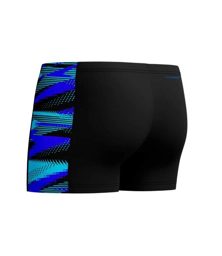 Mens Hyperboom Contrast Panel Swim Shorts Black Cobalt Pop Speedo