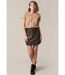 Jupe courte casual en similicuir AYLA-3