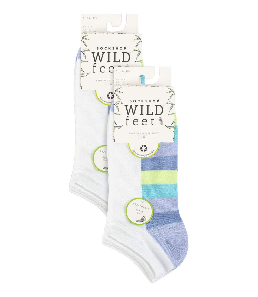 Wildfeet - 10 Paires Femme Chaussettes Bambou Basses Unies-2