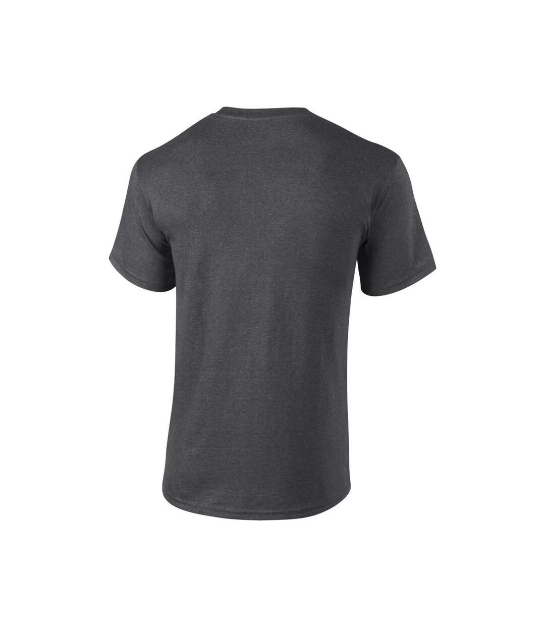 T-shirt adulte gris foncé chiné Gildan-2