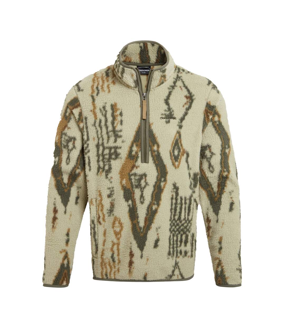 Polaire À Col Montant Zippé Motif/style Imprimé Tatton Homme Beige Gris Imprimé Craghoppers-2
