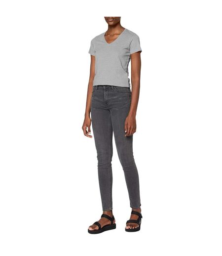 T-shirt Col V Femme Gris Chiné Stedman