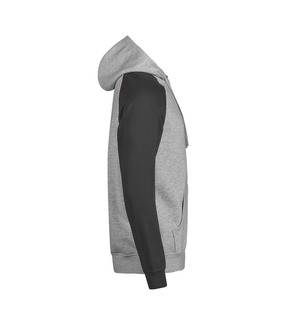 Mens Two Tone Hoodie Heather Grey Black Tee Jays-3