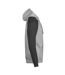 Mens Two Tone Hoodie Heather Grey Black Tee Jays-3
