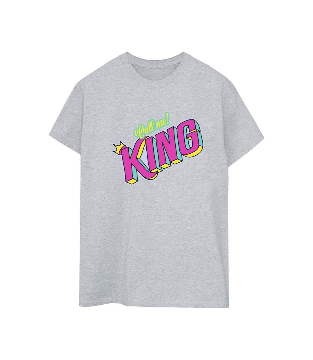 Disney Womens/Ladies The Lion King Classic King Cotton Boyfriend T-Shirt (Gris sportif) - UTBI29518-1