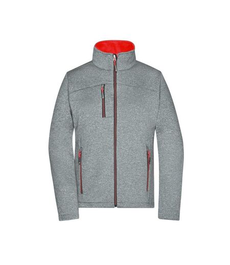 Veste Softshell Femme Rouge Foncé Chiné James And Nicholson