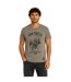 T-shirt homme regular acid wash en jersey print devant Forest Vondutch-1