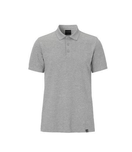 Mens Pique Polo Shirt Grey Melange Cottover