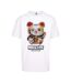 T-shirt Motif/style Chat Welcome Homme Blanc Mister Tee-1