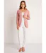 Gilet long ajouré coton manches 3/4-3