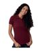 Womens/ladies Stretch Polo Shirt Bordeaux Stedman-1
