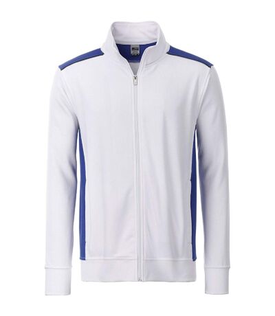 Sweat de travail zip intégral - homme - JN870 - blanc