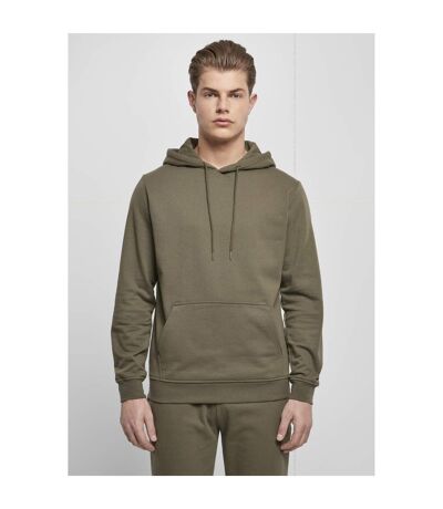 Build Your Brand Mens Basic Hoodie (Olive) - UTRW8025