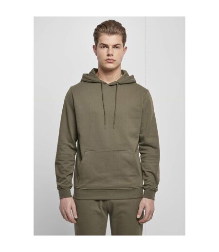 Build Your Brand Mens Basic Hoodie (Olive) - UTRW8025