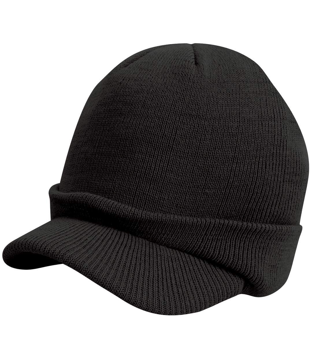 Result Unisex Esco Army Knitted Winter Hat (Black) - UTBC989-1