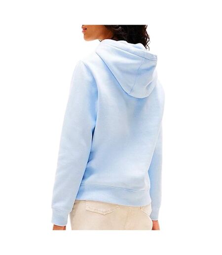 Sweat à capuche bleu femme tommy hilfiger flag1