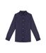 Womens/ladies Washed Long-sleeved Shirt Navy Blue Native Spirit-1