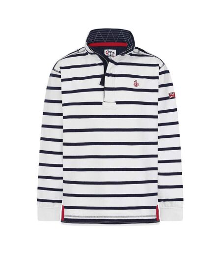 Sweat Motif/style Rayé Homme Blanc Lazy Jacks