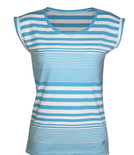 MAYFLOWER DARLING1 - Tee-shirt rayé bleu : le confort stretch absolu