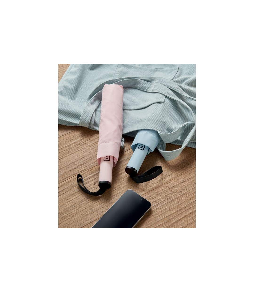 Parapluie Pliant Agumbe Taille Unique Rose Clair MidOcean-1