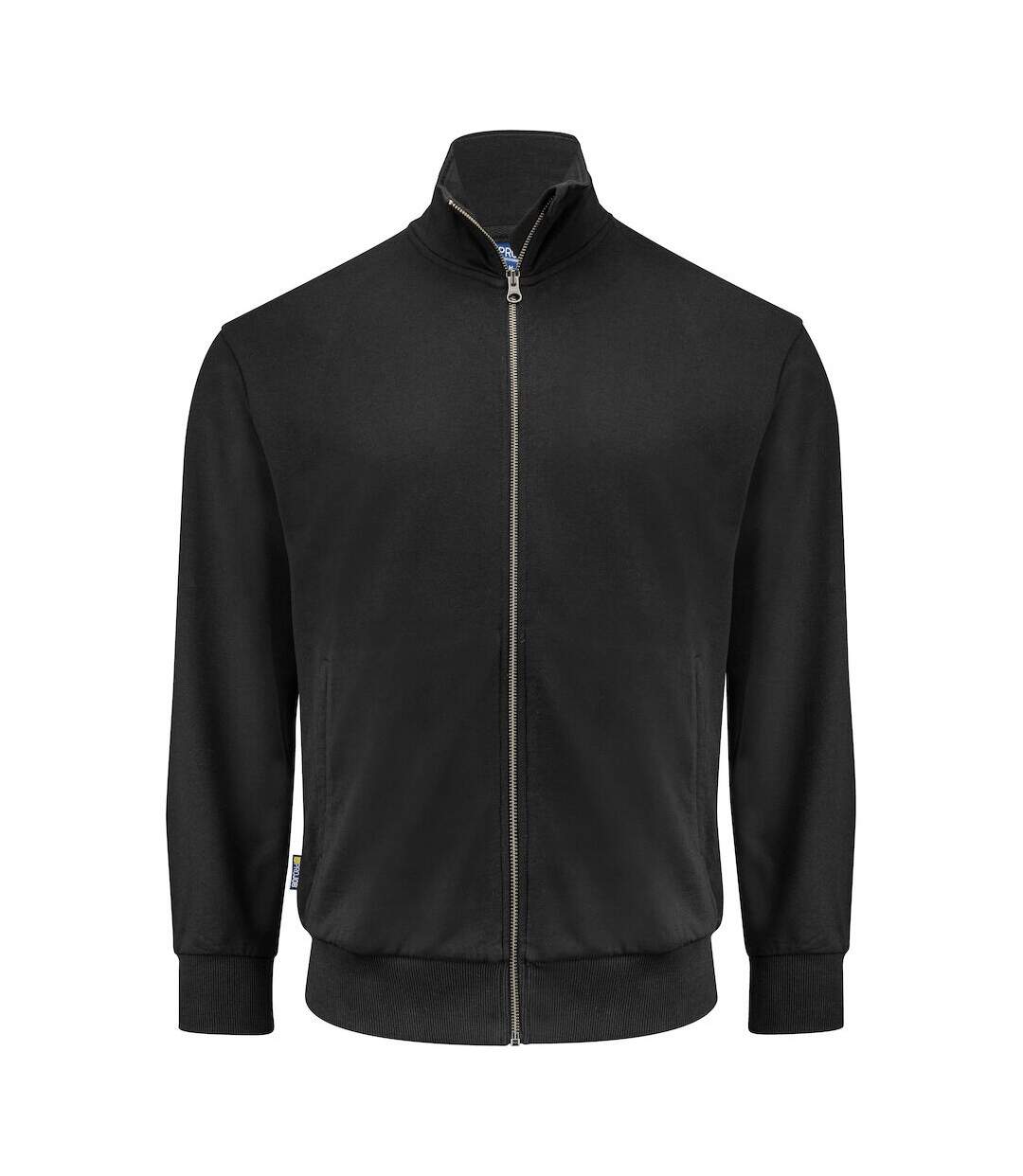 Mens Plain Full Zip Sweatshirt Black Projob-1
