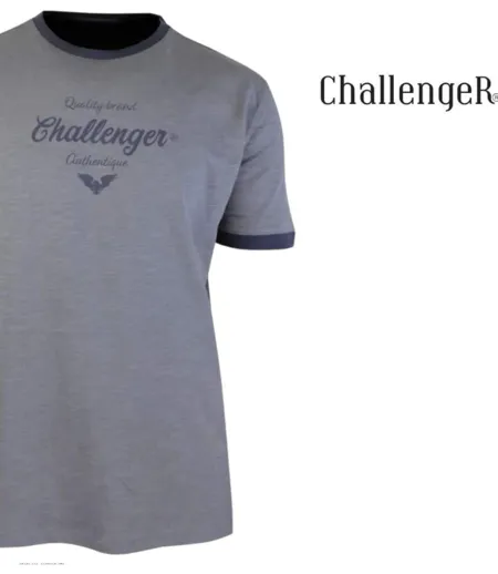 Tee-shirt SAGARO2 Challenger – Le haut uni en coton flammé à détails contrastés pour homme